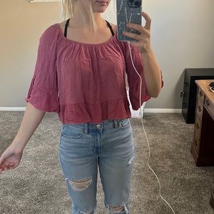 Off the shoulder flowy top